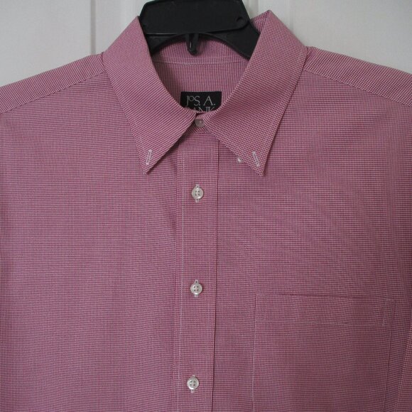 Jos. A. Bank Mens L/S Red Cotton Button Down Dress Shirt NWOT - 16.5/34 Slim Fit - Picture 3 of 3